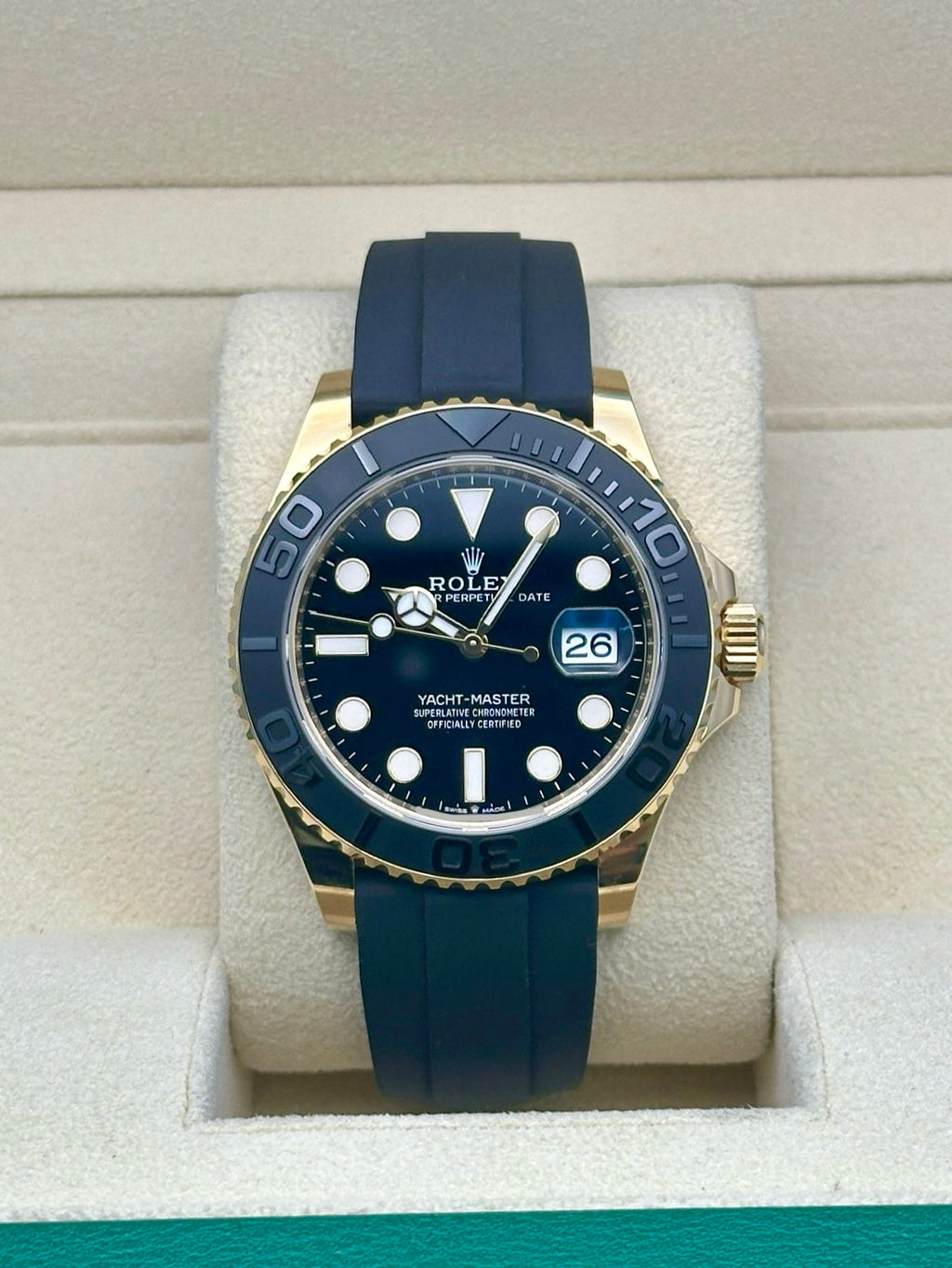 Rolex Yellow Gold Yacht-Master 42  - Black Dial - 226658
