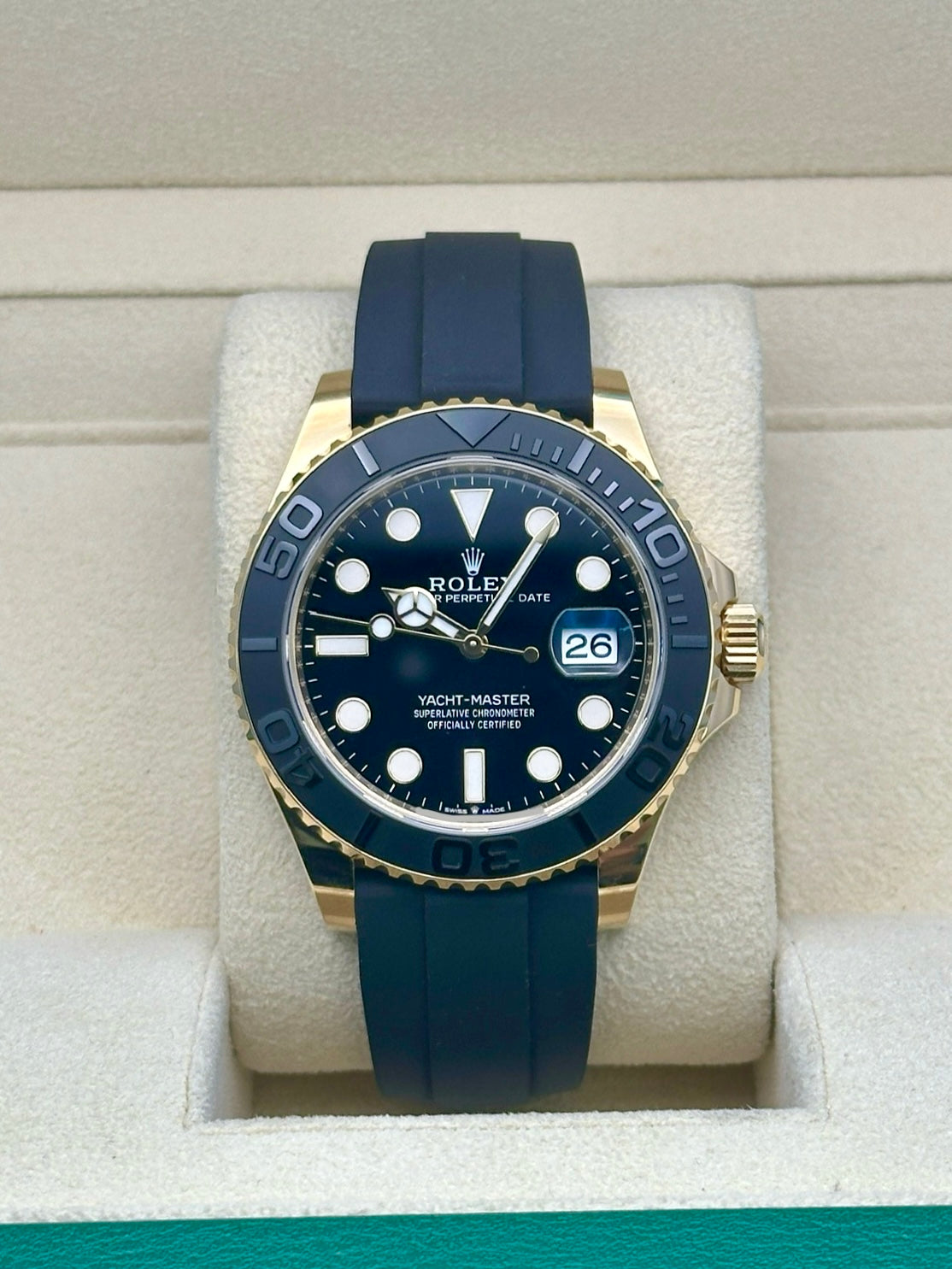 Rolex Yellow Gold Yacht-Master 42  - Black Dial - 226658