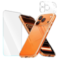 Entronix Bundle Compatible with iPhone 17 Pro Max - [Hard] Clear Case, 1 Clear Screen Protector & 1 Camera Lens Protector