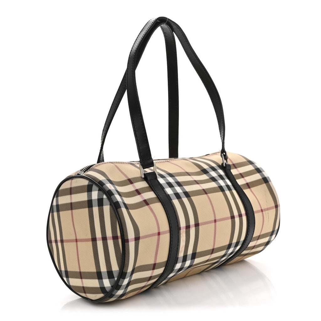 Nova Check Barrel Bag Black