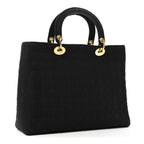 Nylon Cannage Large Lady Dior Black