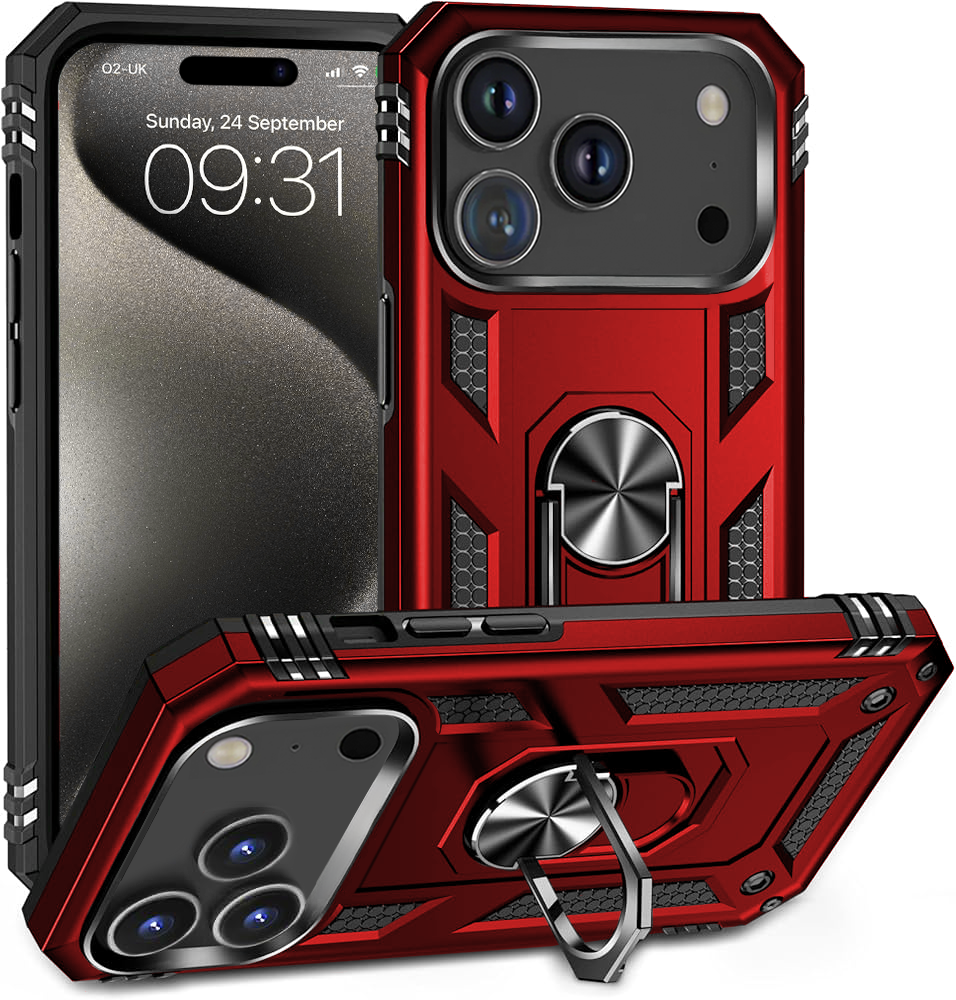 Entronix Case Compatible with iPhone 17 Pro - Dual-Layer Guard Gripstand