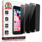 Entronix Anti-Spy Privacy Screen Protector Compatible with iPhone 8 Plus/7 Plus - 3-Piece Combo