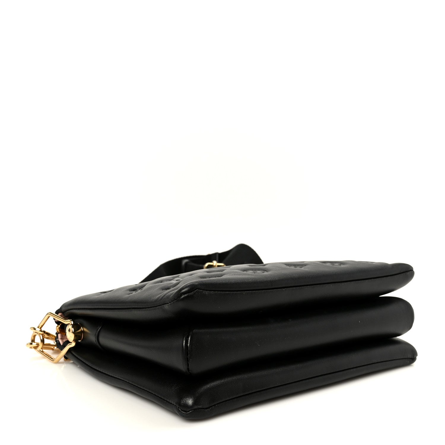 Lambskin Embossed Monogram Coussin PM Black