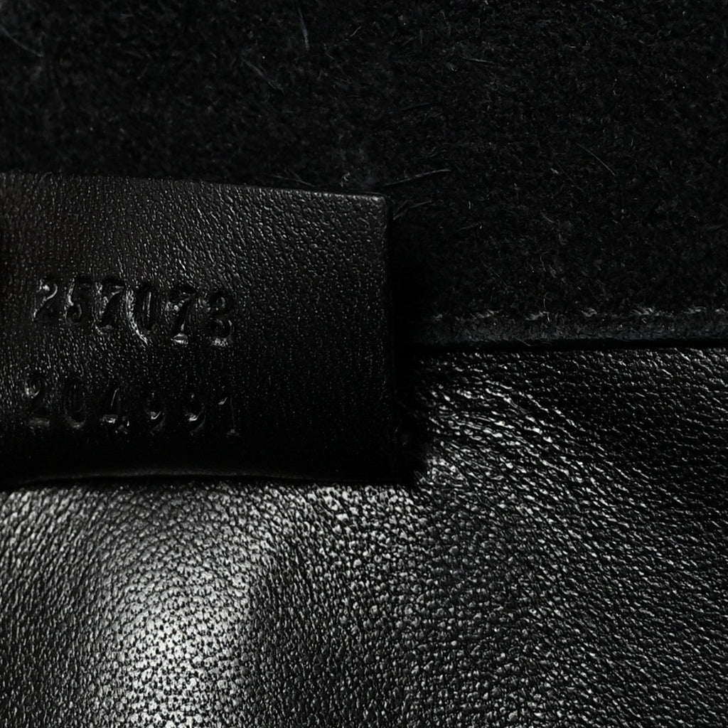 Patent Microguccissima Small Broadway Clutch Black