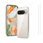 Entronix Bundle Compatible with Pixel 9 Pro XL - Clear Case & 2 Clear Screen Protectors