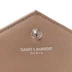 Grain De Poudre Matelasse Chevron Monogram Chain Wallet Taupe
