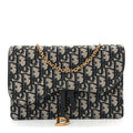 Oblique Saddle Chain Pouch Blue
