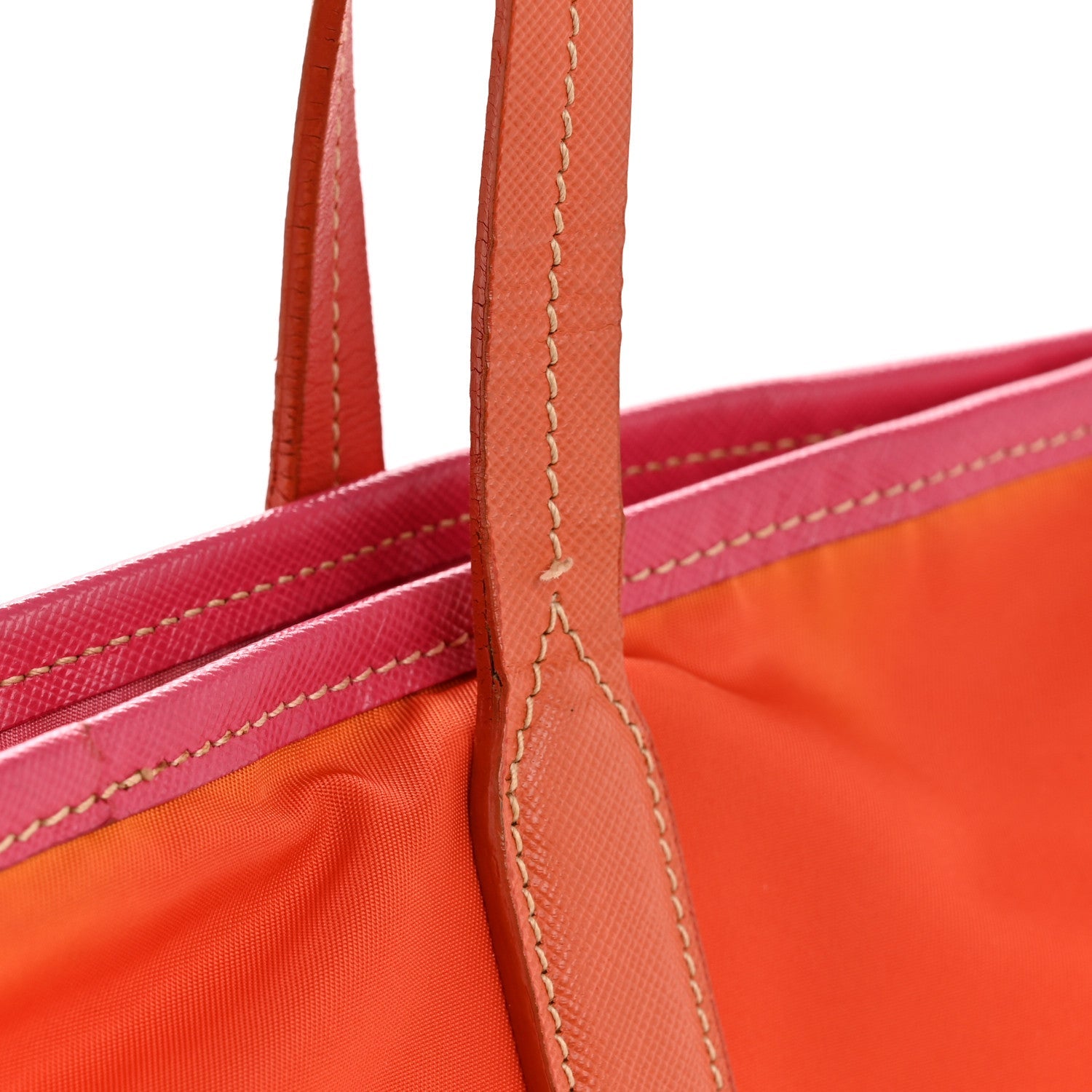 Tessuto Nylon Saffiano Tote Papaya Ibisco