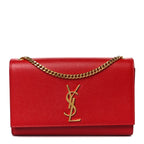 Grain De Poudre Medium Monogram Kate Satchel Red