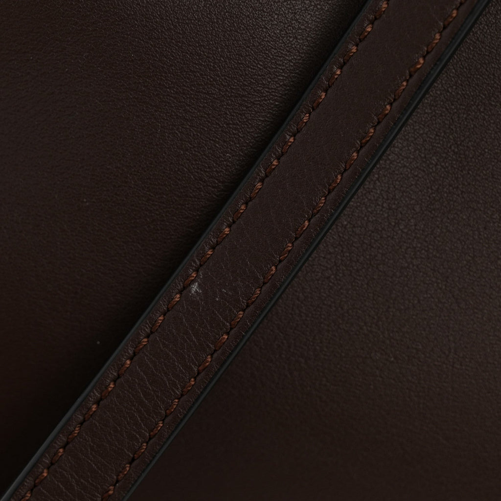 Calfskin Mini Flamenco Knot Clutch Chocolate