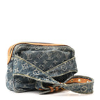 Monogram Denim Bum Bag Blue