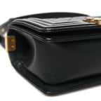 Caviar Quilted Small Boy Flap Black
