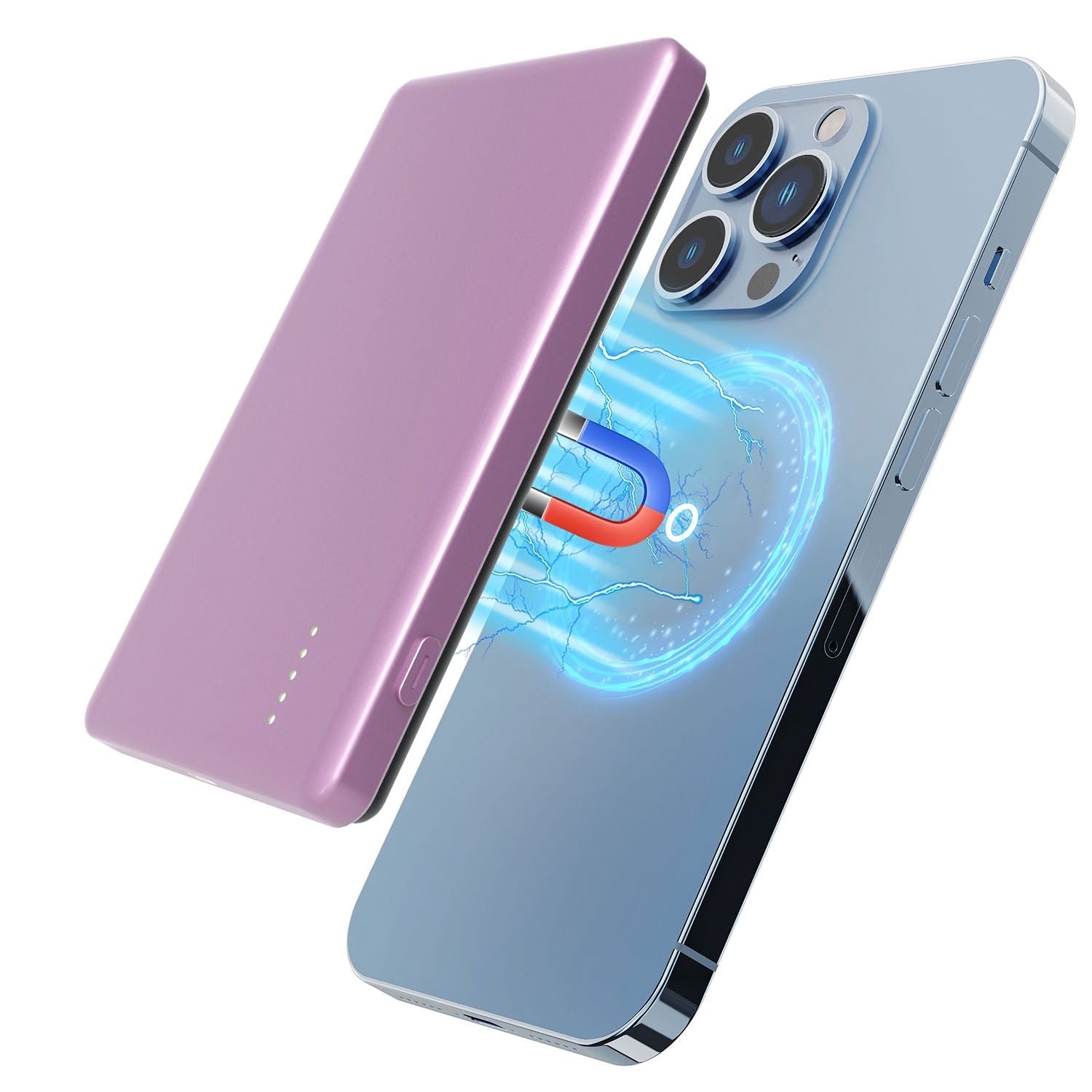 2 In 1 5000mAh MagSafe Wireless Power Bank PD20W Magnetic Fast Charger Portable Phone Charger Fit for IOS Phone 15 14 13 12 Series And More