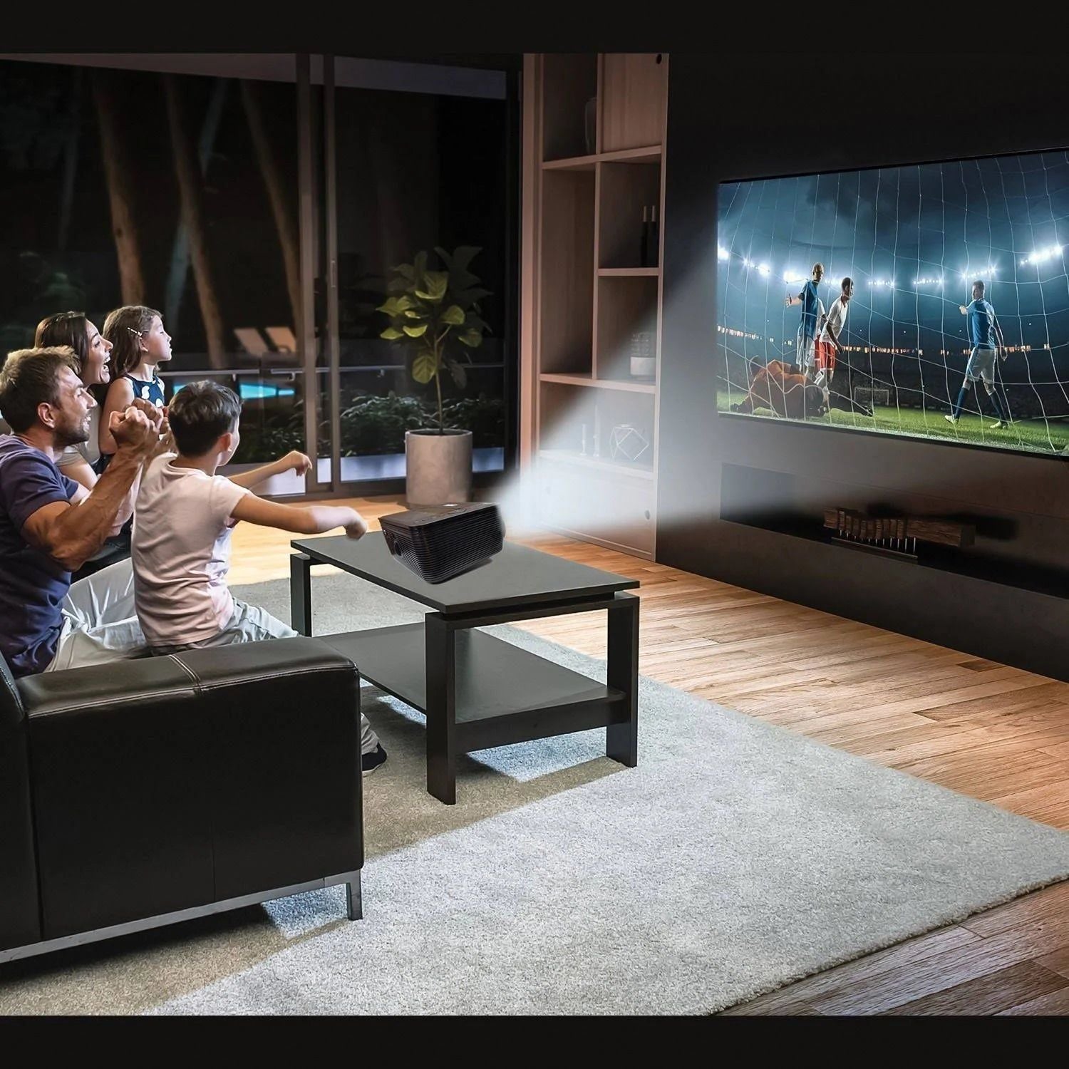 150" Home Theater 720P LCD Projector with Built-In DVD Player