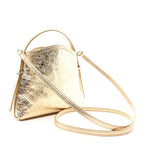 Metallic Tumbled Calfskin Nano Voyou Bag Golden Sand