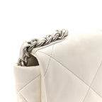 Lambskin Quilted Medium Chanel 19 Flap White