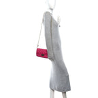 Lambskin Cannage Miss Dior Promenade Pouch Fuchsia
