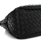 Nappa Intrecciato Small Campana Shoulder Bag Black