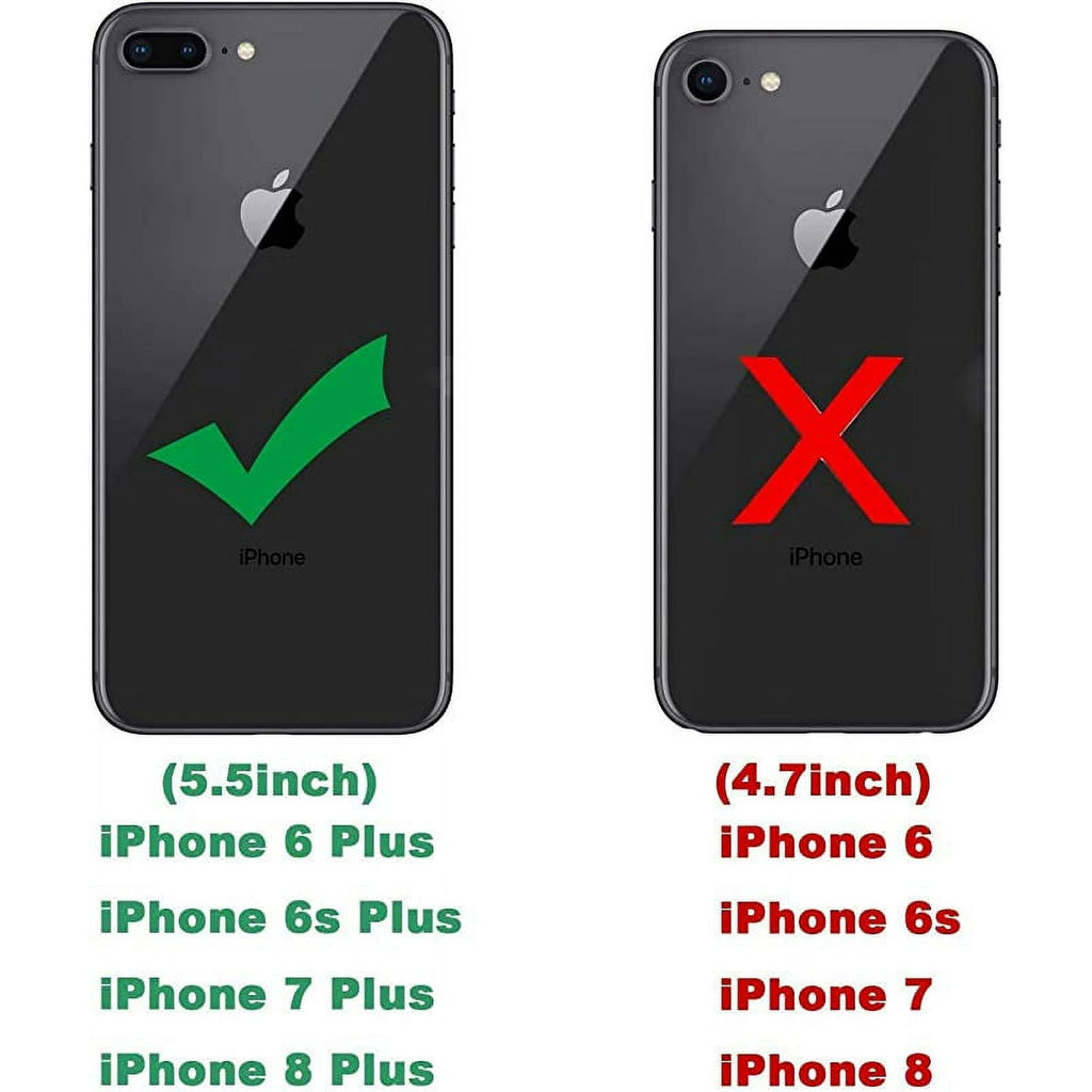 Entronix Case Compatible with iPhone 8 Plus/7 Plus - [Hard Back] Thick Clear