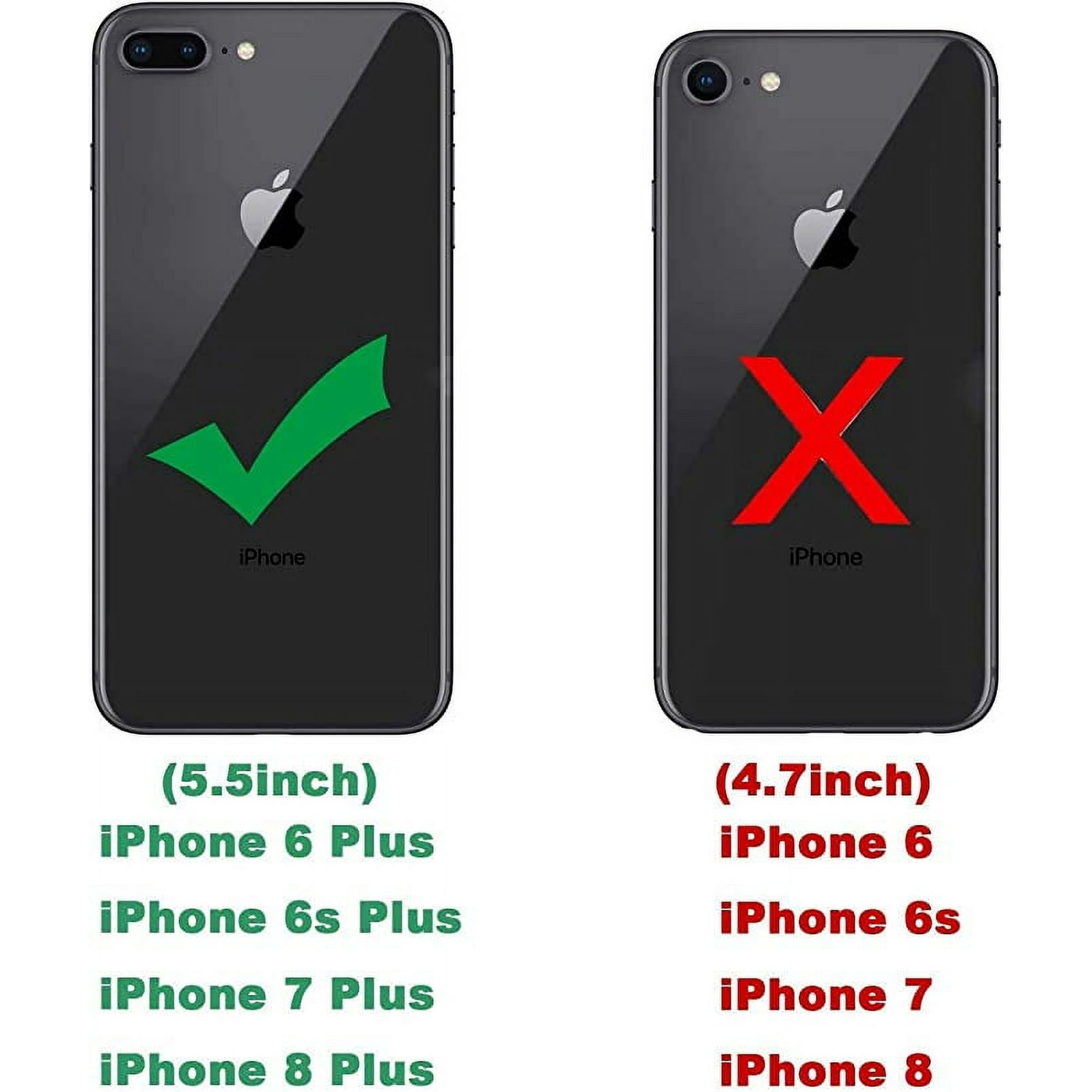 Entronix Case Compatible with iPhone 8 Plus/7 Plus - [Hard Back] Thick Clear
