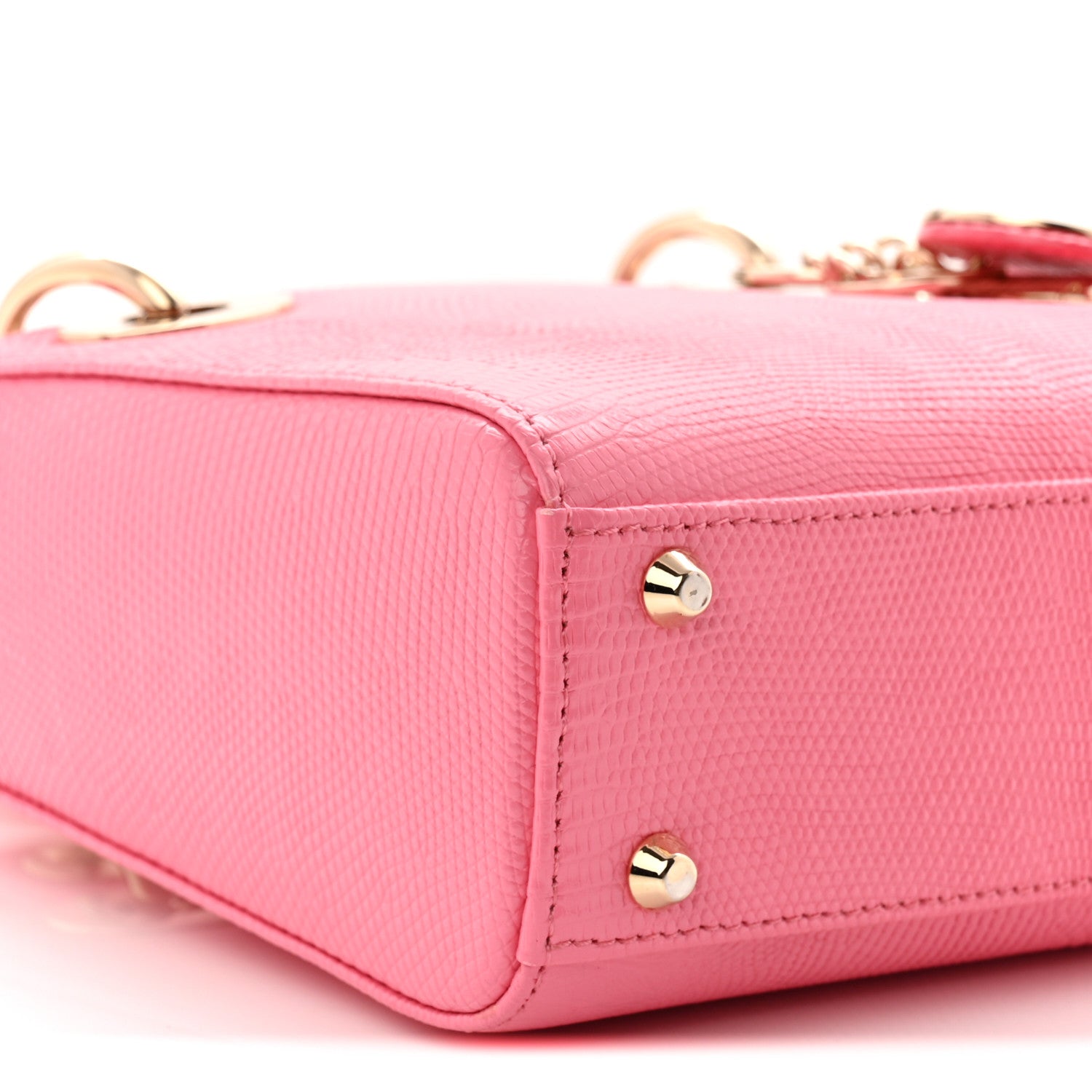 Lizard Mini Lady Dior Pink