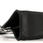 Patent Vegan Leather Small Shopping Bag Black Rainbow