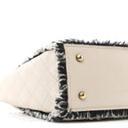 Tweed Calfskin Tweedy Shopping Tote Beige