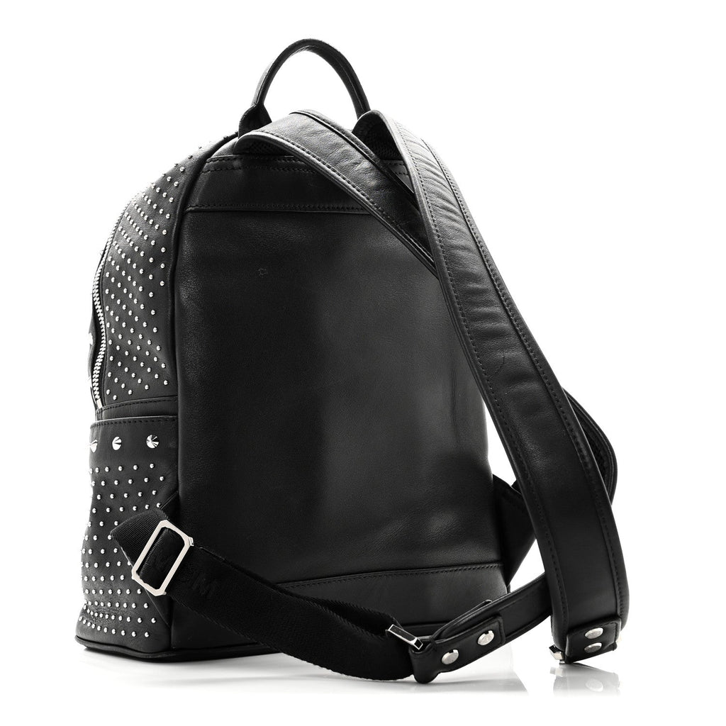 Calfskin Studded Small Stark Backpack Black