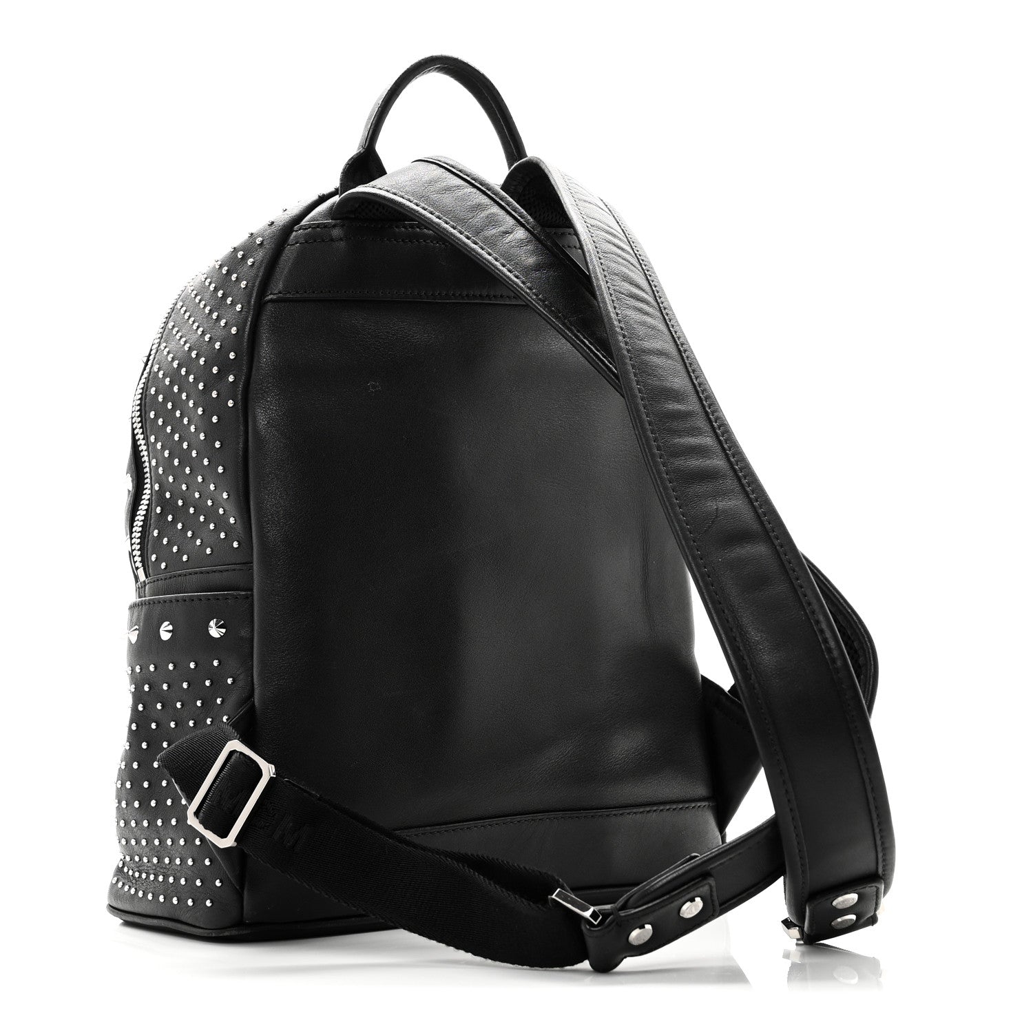 Calfskin Studded Small Stark Backpack Black