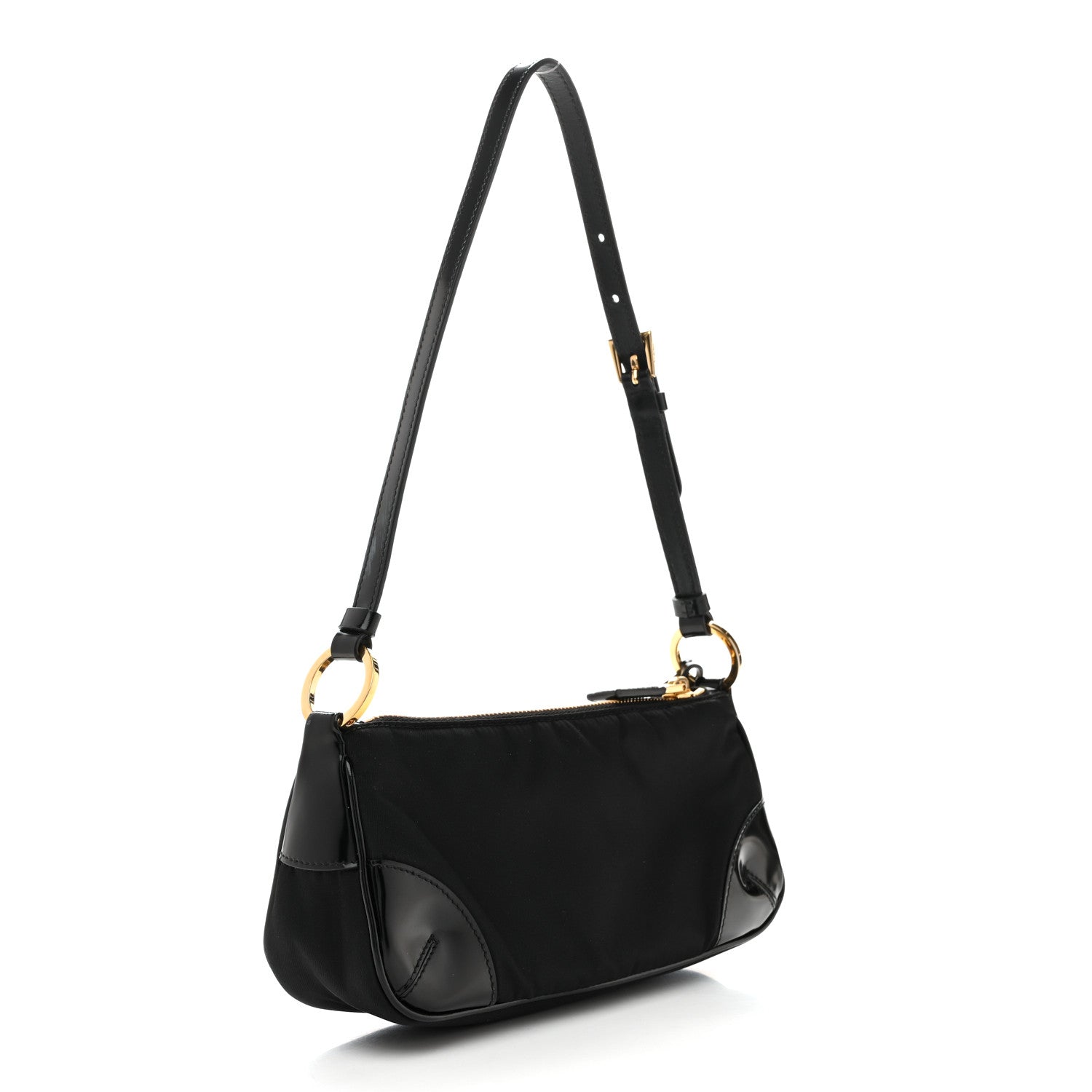 Re-Nylon Spazzolato Re-Edition 2002 Shoulder Bag Black