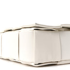 Patent Maxi Intrecciato Cassette Crossbody Bag White