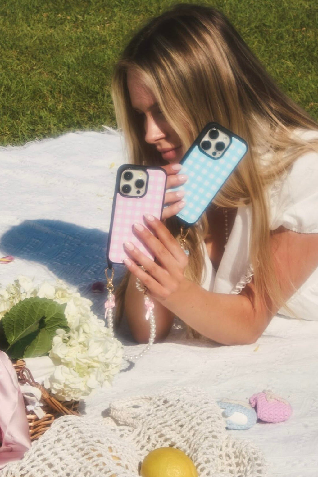 Cordée Cases Gingham Darling Phone Wristlet Set