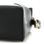 X SUNA FUJITA Satin Calfskin Small Lemur Puzzle Edge Bag Black