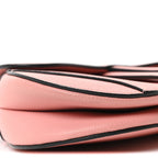 Grained Calfskin Mini Saddle Bag Pink