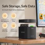 DS Series 5-Bay 3.5-Inch USB Hard Drive Enclosure with Magnetic SATA to USB 3.0 for Cryptocurrency Mining
