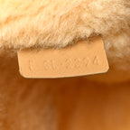 Suede Shearling Triomphe Medium Cabas Anais Natural