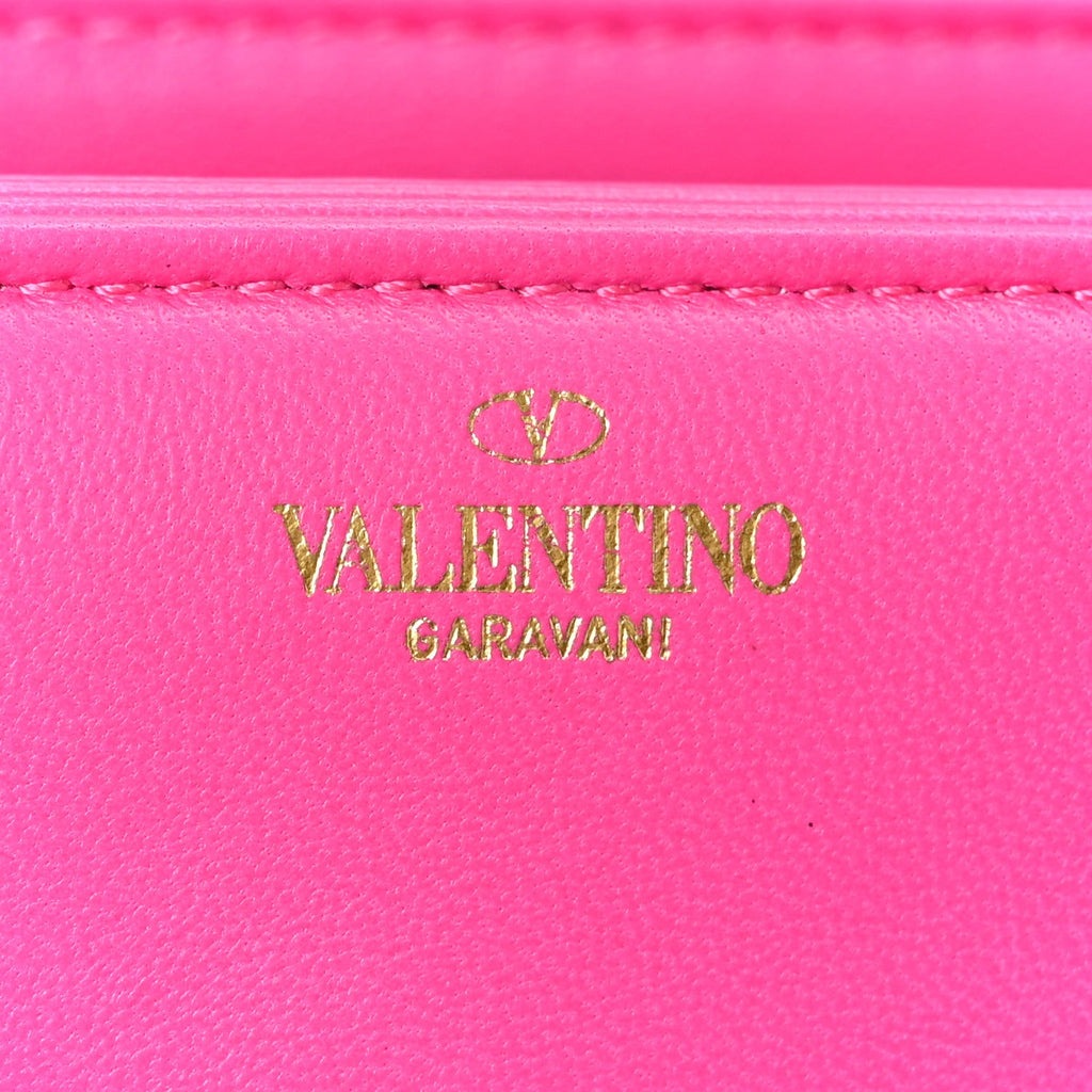Nappa Monochrome One Stud Chain Clutch Pink PP