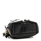 Crinkled Calfskin Small Grand Tour Bowling Bag Black