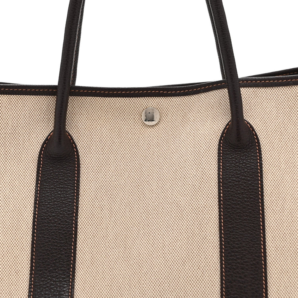 Buffle Skipper Toile Garden Party 36 MM Tote Marron Fonce