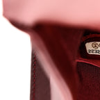 Lambskin Quilted Small Boy Flap Dark Red