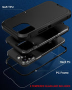Entronix Bundle Compatible with iPhone 14 Pro Max - Heavy Duty Case & 2 Clear Screen Protectors