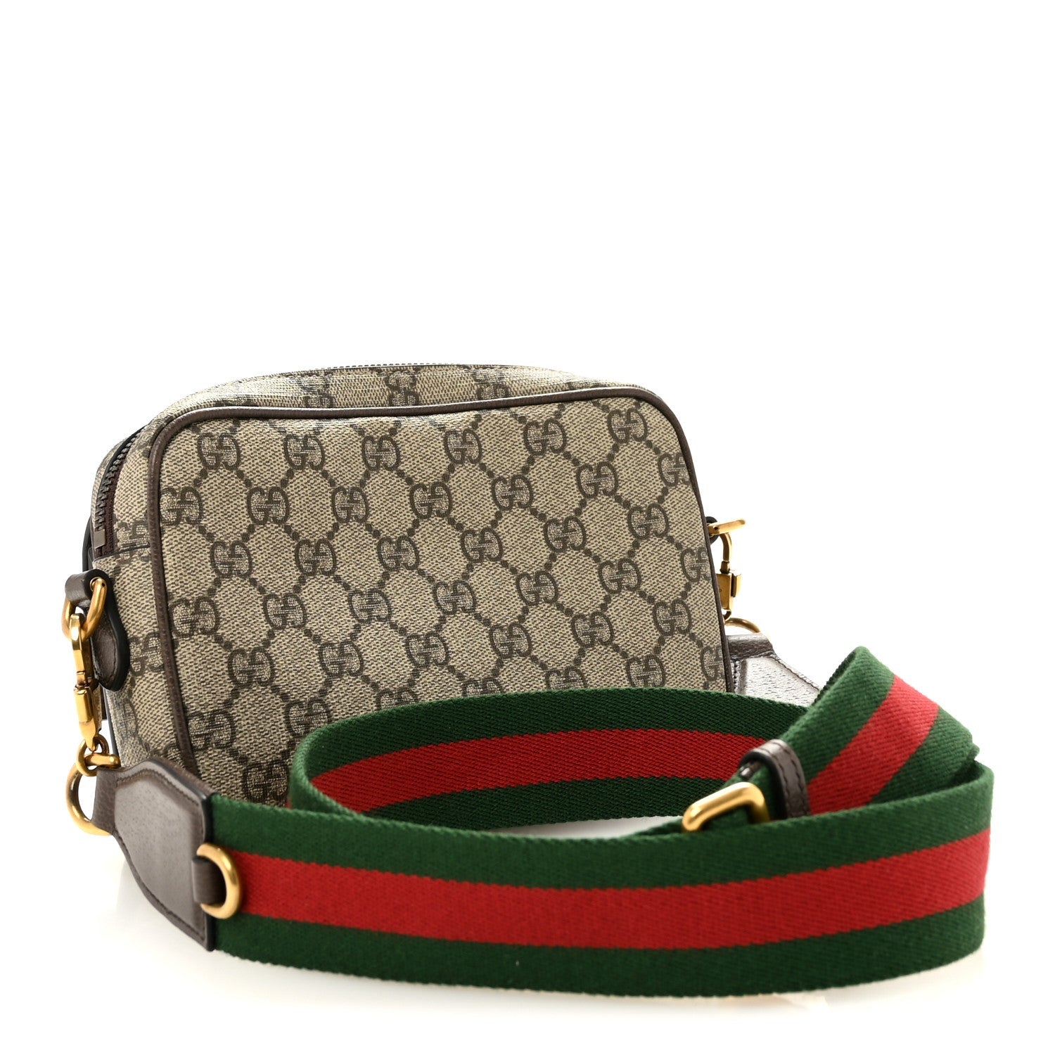 GG Supreme Monogram Web Mini Ophidia Bag Beige Ebony