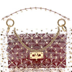 PVC Medium Rockstud Spike Shoulder Bag