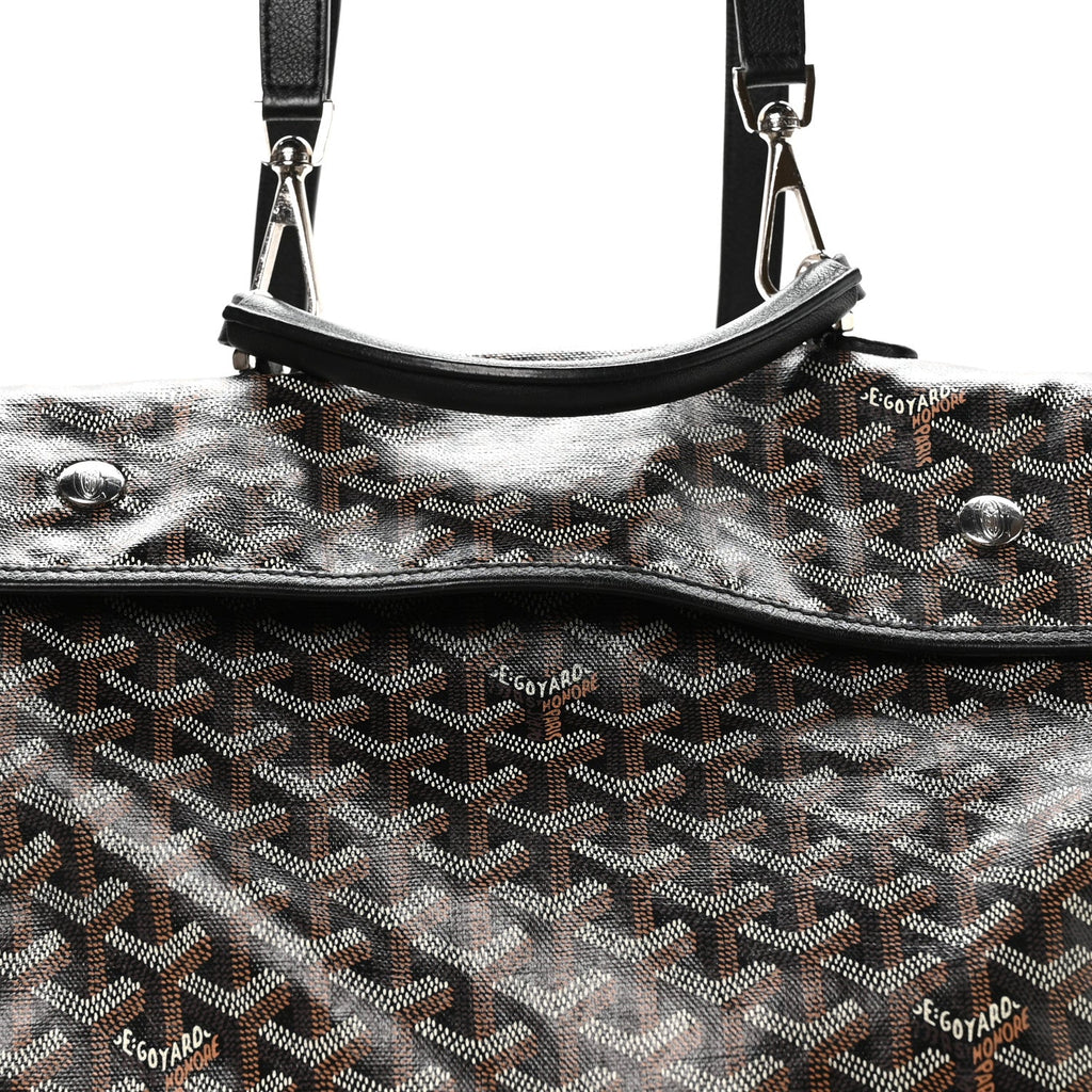 Goyardine Saint Leger Soft Briefcase Backpack Black