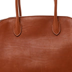 Polished Saddle Calfskin Marlo 12 Tote Bag Acero