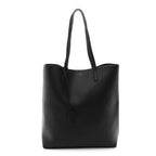 Calfskin Medium Shopping Tote Black