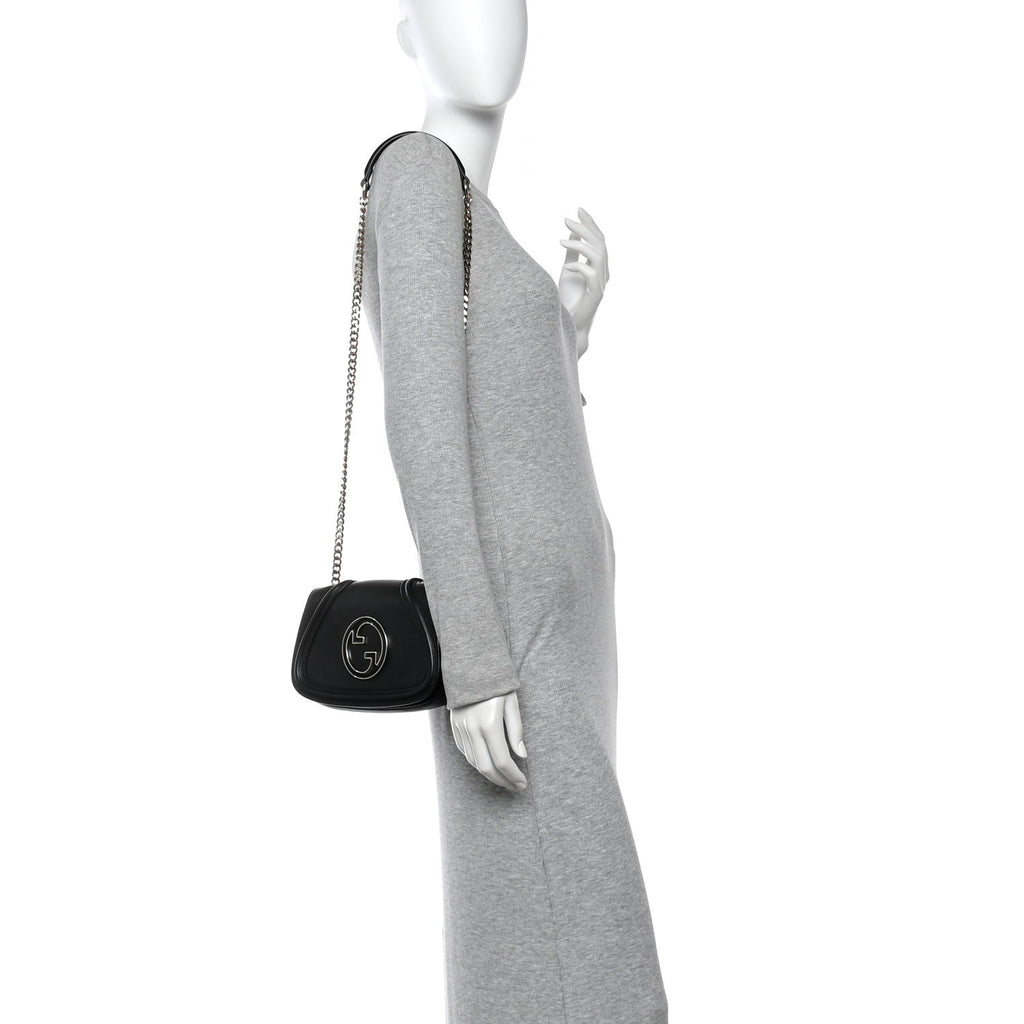 Calfskin Blondie Small Shoulder Bag Black