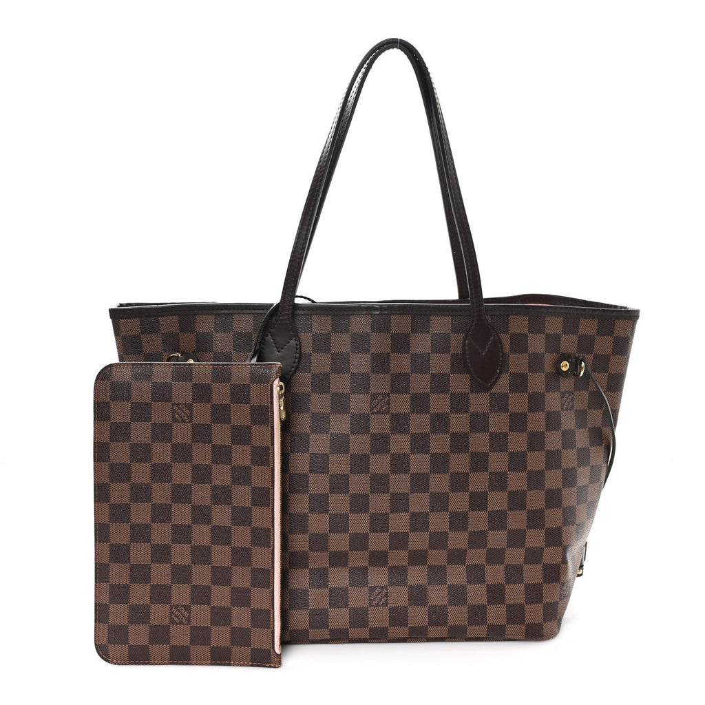 Damier Ebene Neo Neverfull MM Rose Ballerine