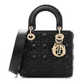 Lambskin Cannage Small My ABCDior Lady Dior Black